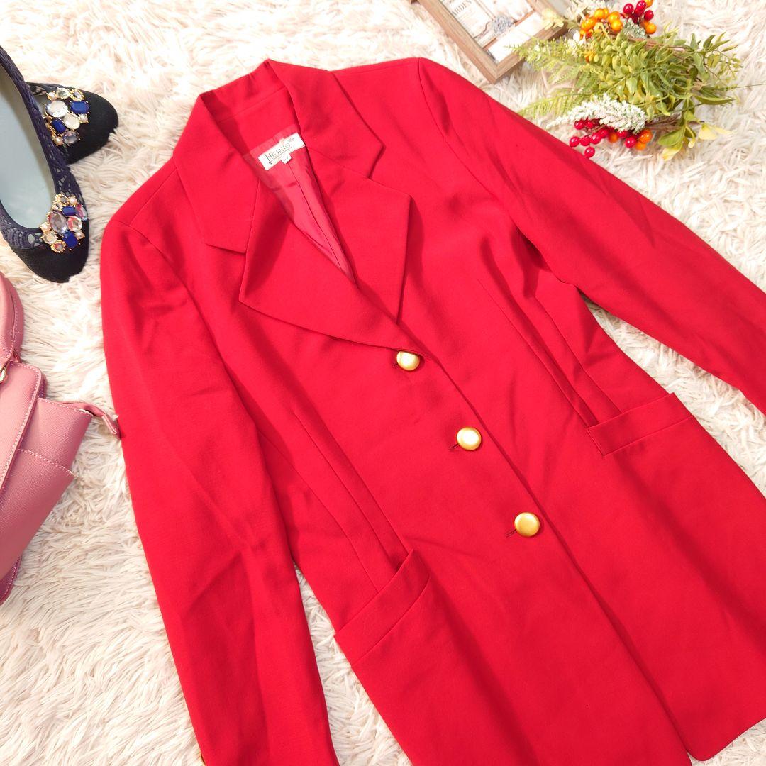 イタリア製 HERNO ジャケット XL 赤 ボタン3つ ダブルXL LL HERNO