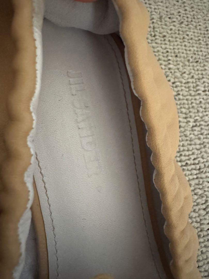 つま先スレあり　jil sander フラットシューズ　ベージュ