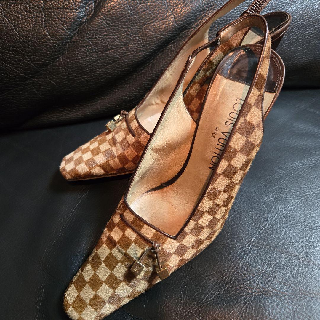 Louis Vuitton ダミエ ハイヒールパンプス