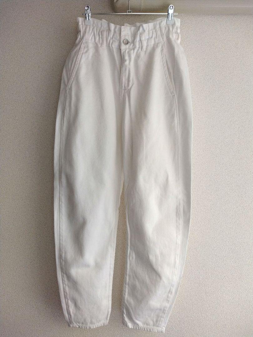 ZARA ホワイトパンツ サルエルパンツ - メルカリ