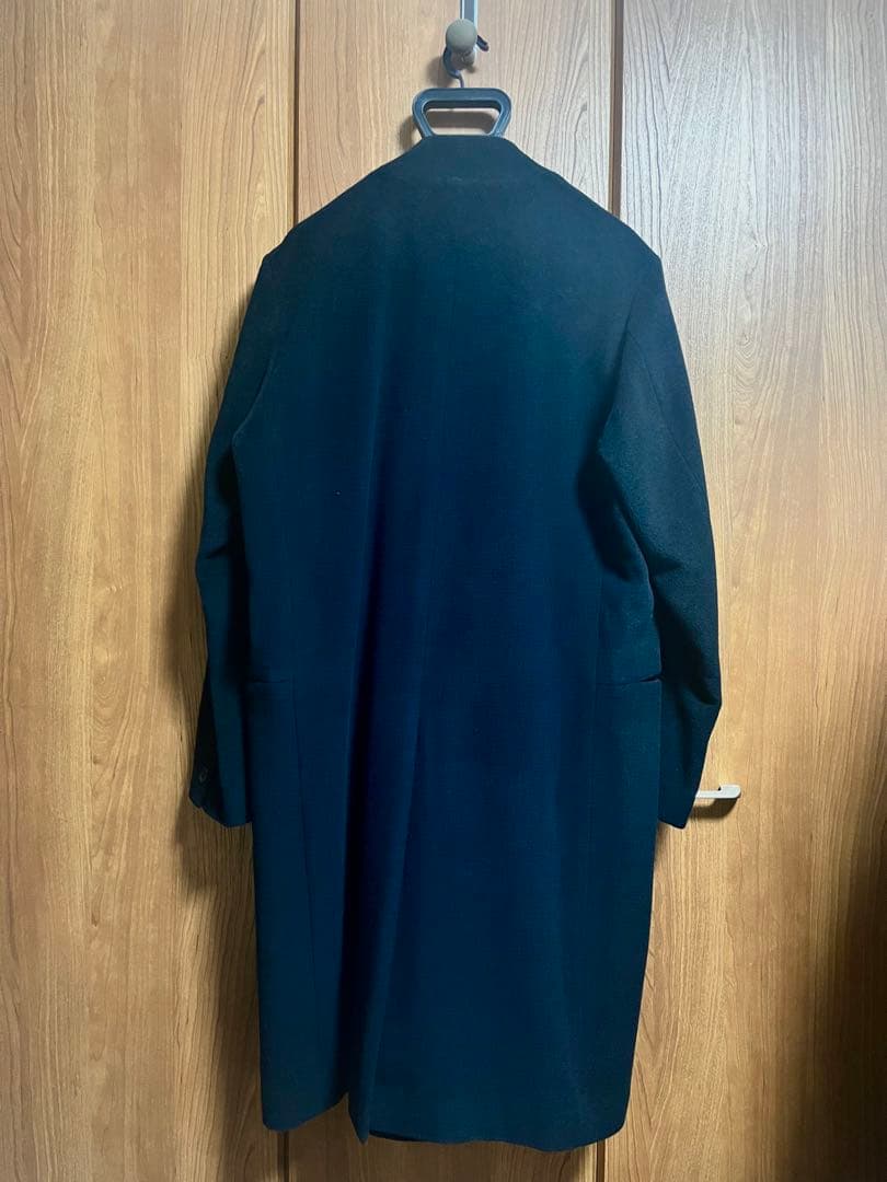 (値下げ)【美品】ETHOSENS(エトセンス) ノーカラーコート 黒 ブラック (値下げ)【美品】ETHOSENS(エトセンス) ノーカラーコート 黒 ブラック