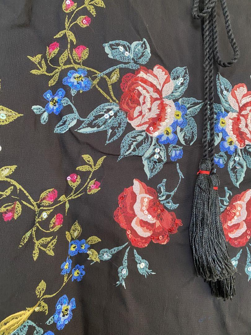 Derhy ルネデリー 花柄刺繍 長袖チュニック - メルカリ