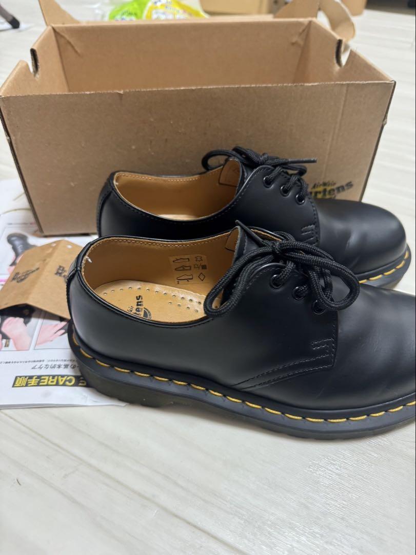 Dr Martens 厚底ブラックレザーシューズ23.5cm