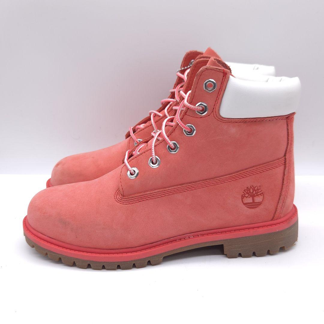 Timberland ティンバーランド レザー ブーツ 24.5cm ピンク