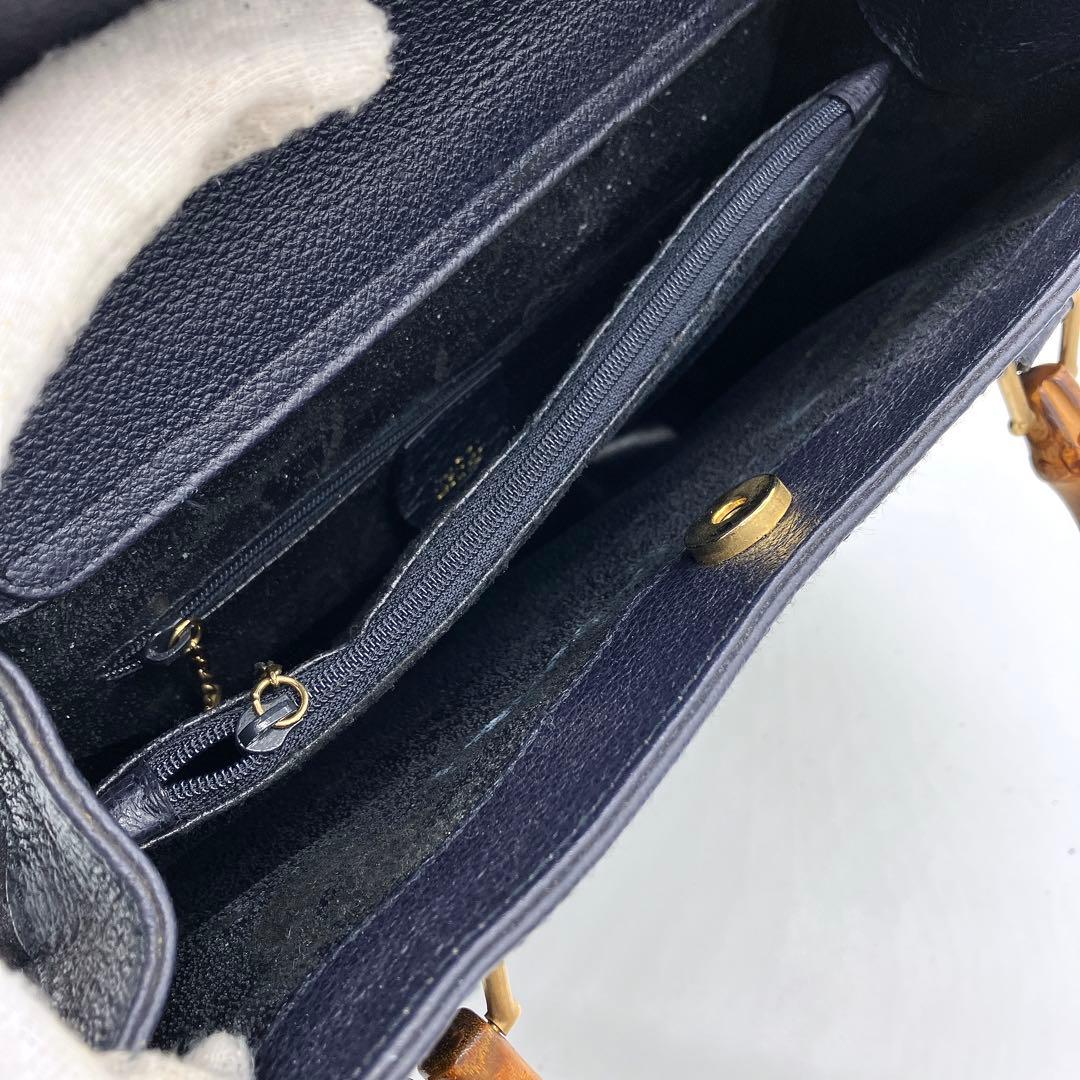 【GUCCI】トートバッグ バンブー ダイアナ スエード レザー ネイビー 【GUCCI】トートバッグ バンブー ダイアナ スエード レザー ネイビー