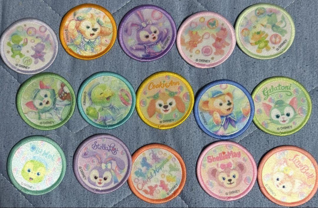 ディズニー　ダッフィーアンドフレンズ　20周年 ワッペンセット　カラフルハピネス