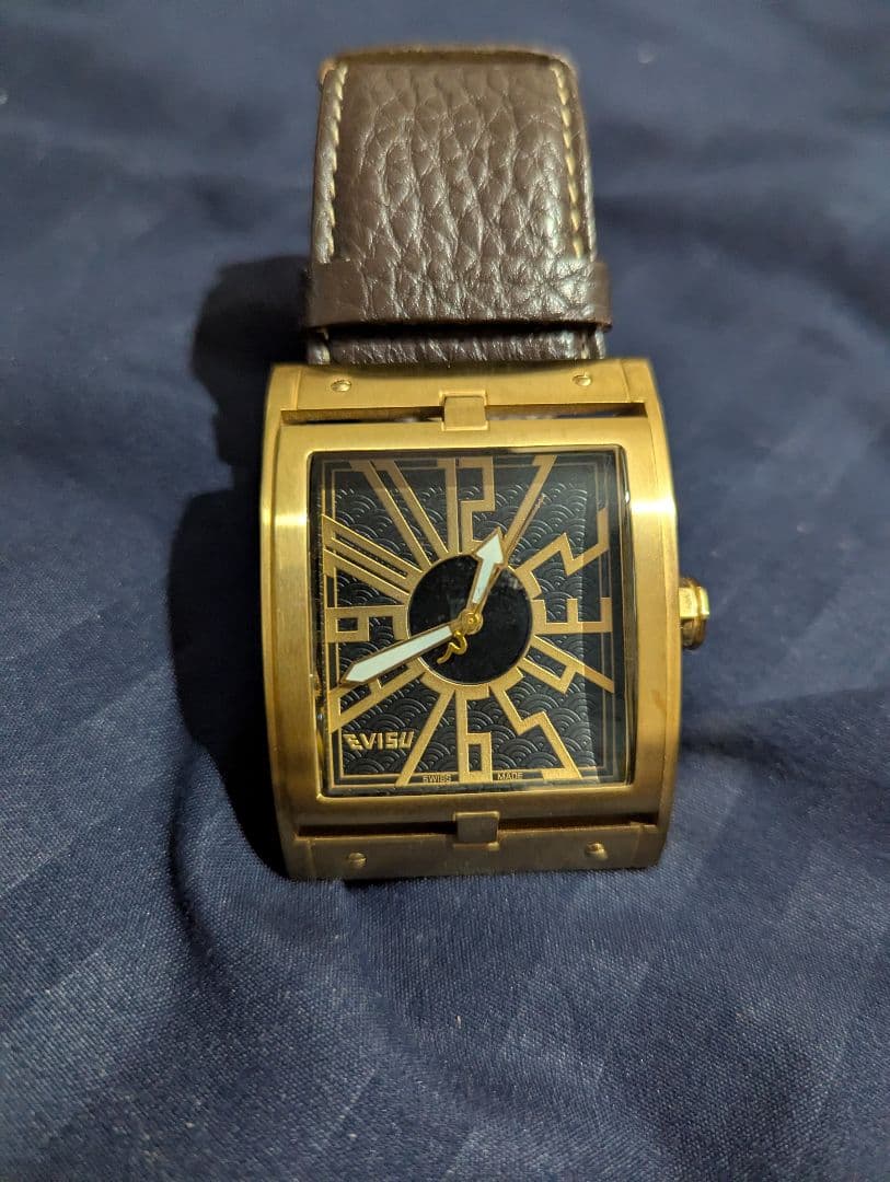 EVISU EV-704 腕時計 ゴールド ブラウン