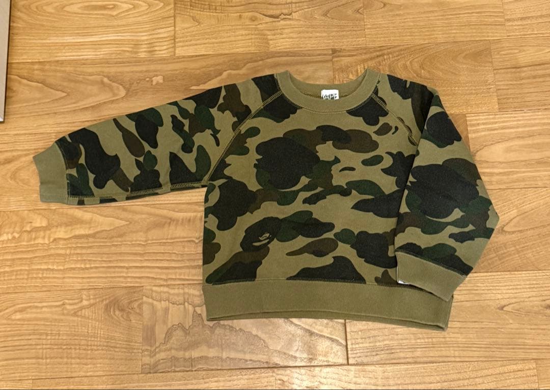 A BATHING APE 迷彩トレーナー 100サイズ
