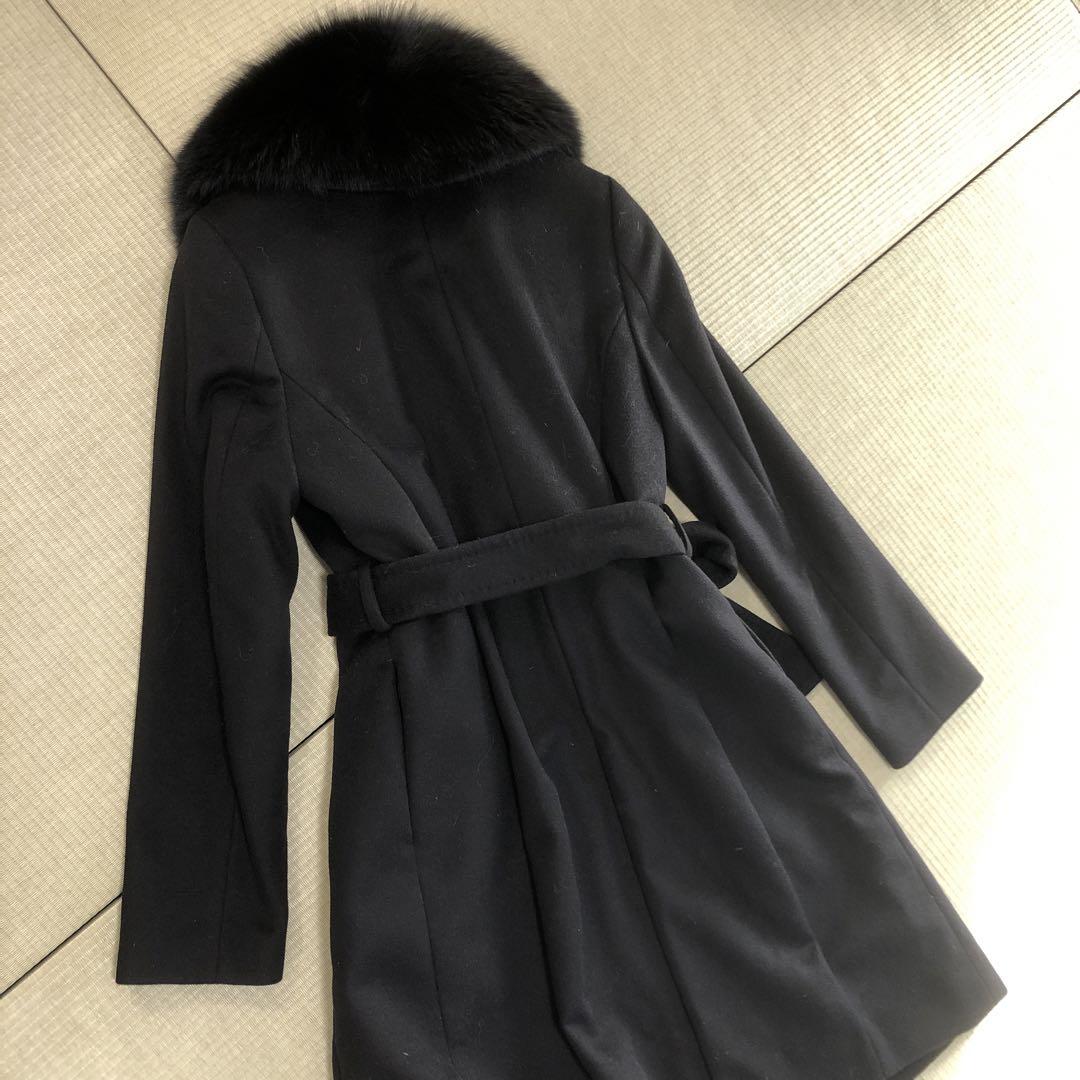 フォックスファーイネド カシミア１００%コート
