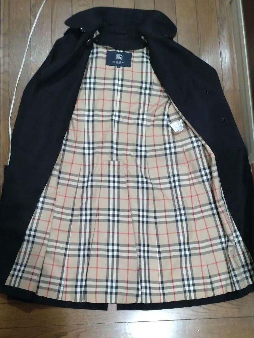 超美品！Burberry ライセンス品　定番ロングトレンチコート　ブラック