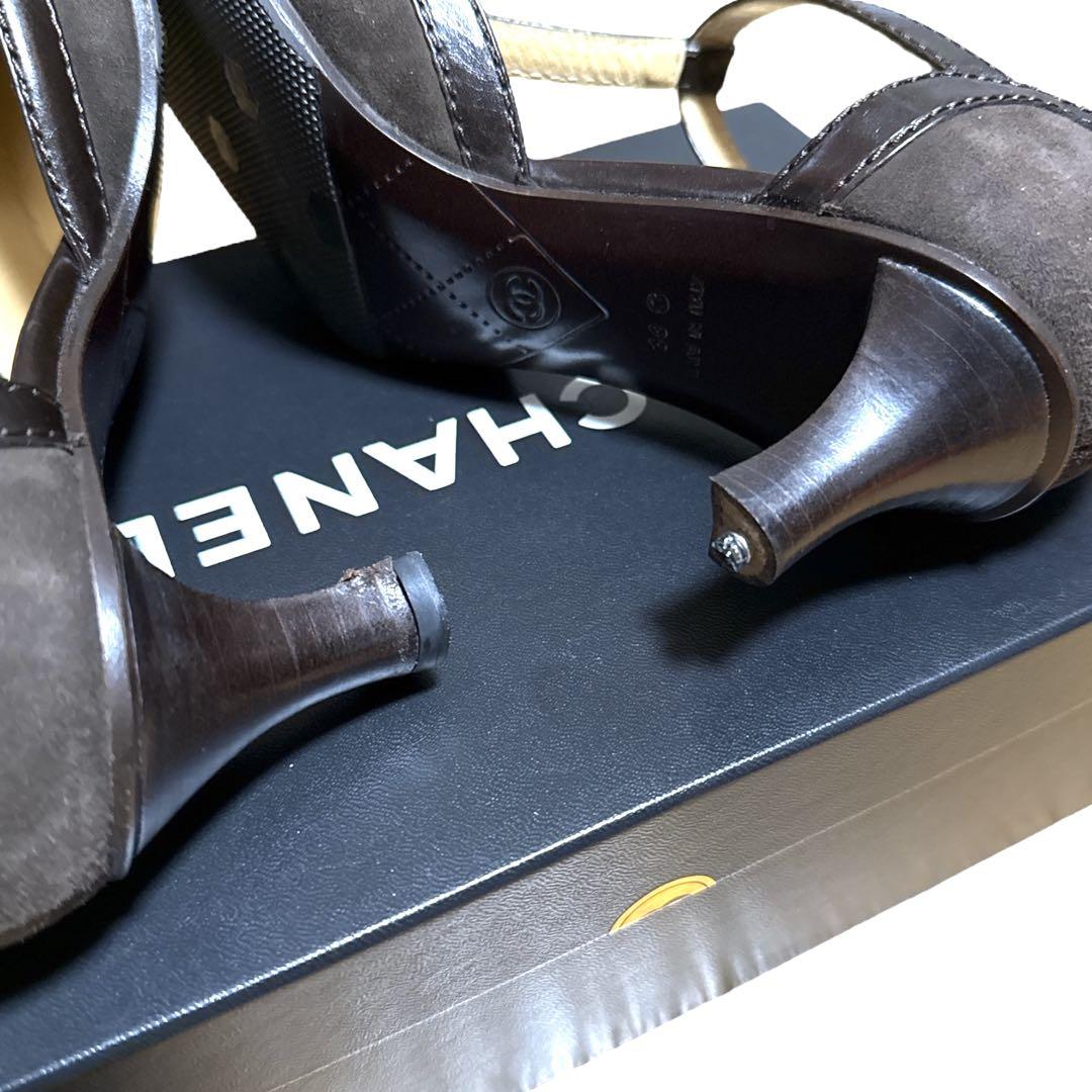 CHANEL ストラップ パンプス　36