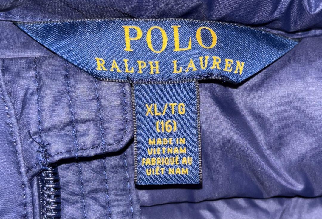【美品】POLO ラルフローレン　ダウンジャケット（XL/TG16）160サイズ