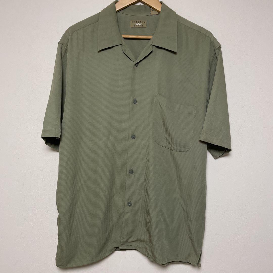 90s NATURAL ISSUE オープンカラー レーヨンシャツ 開襟