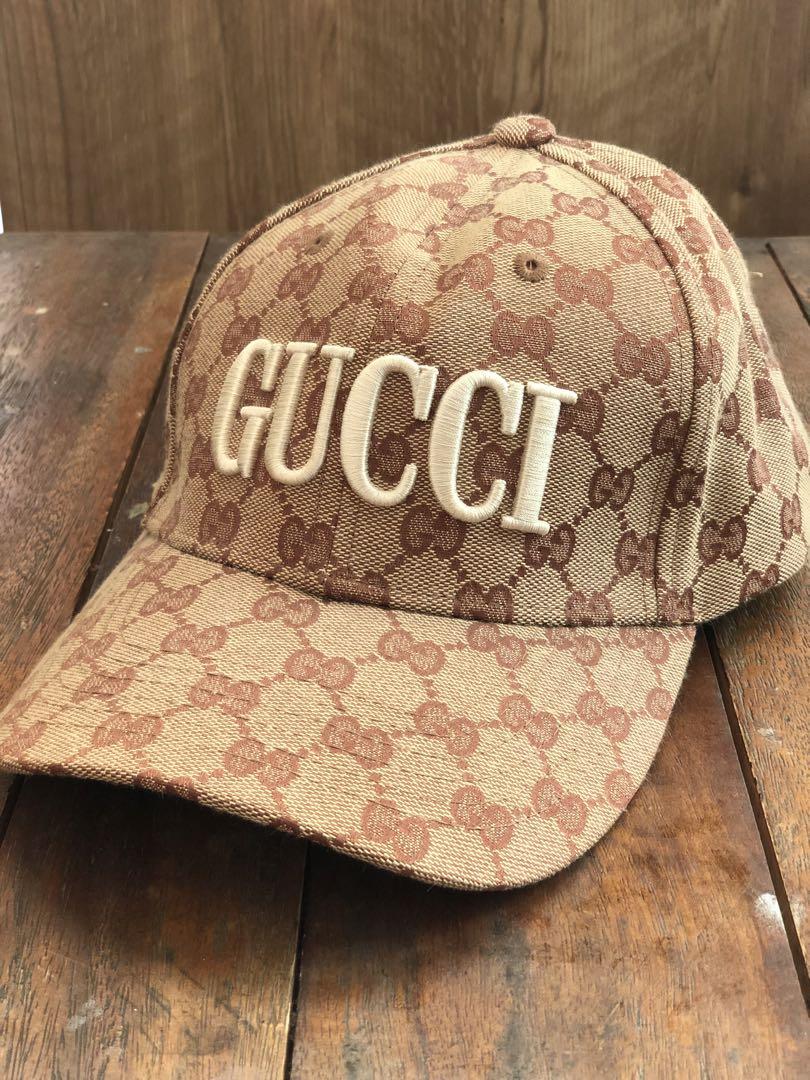 美品　キッズGucci GGパターン キャップ グッチGUCCI GGパターン キャップ ベージュ Lサイズ