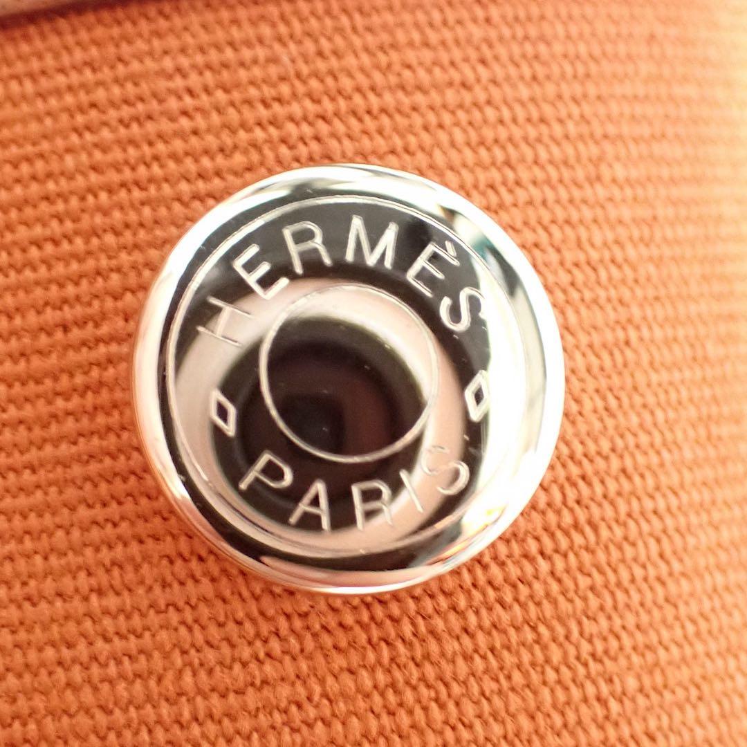 エルメス ガーデンパーティPM トワル×ネゴンダ　ポティロン　I刻印　オレンジ