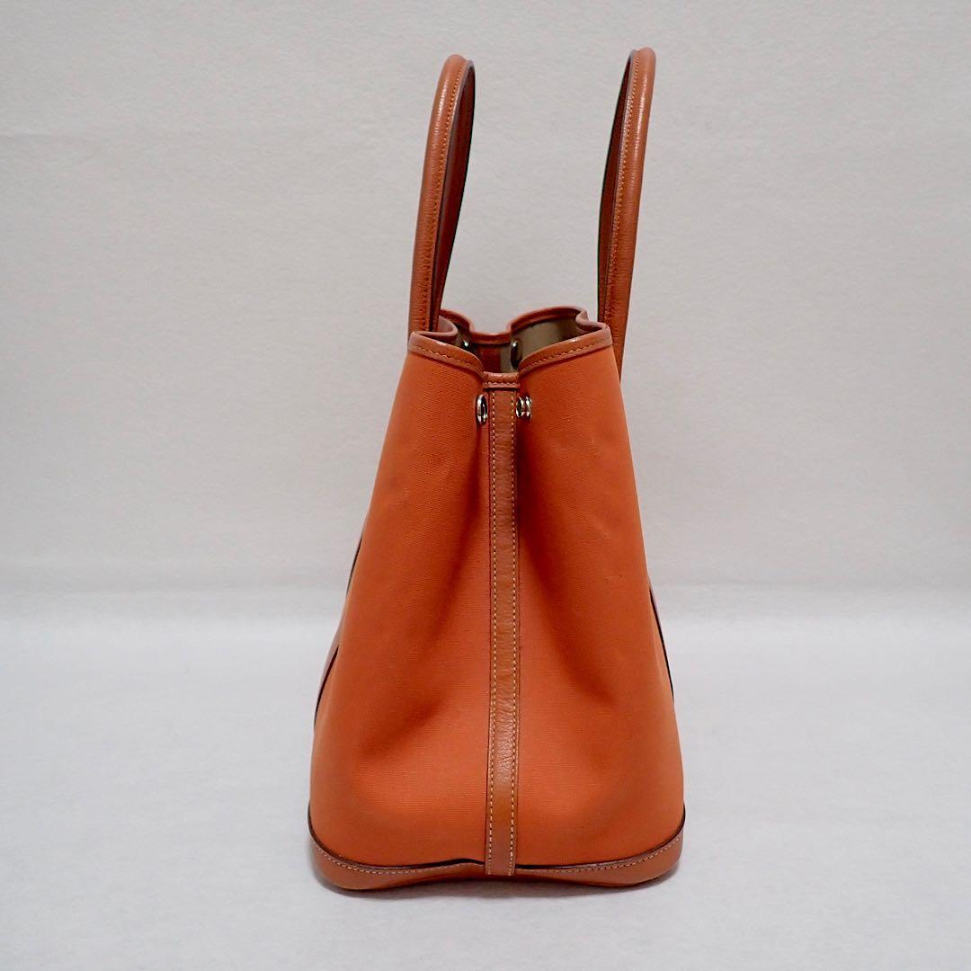 エルメス ガーデンパーティPM トワル×ネゴンダ　ポティロン　I刻印　オレンジ