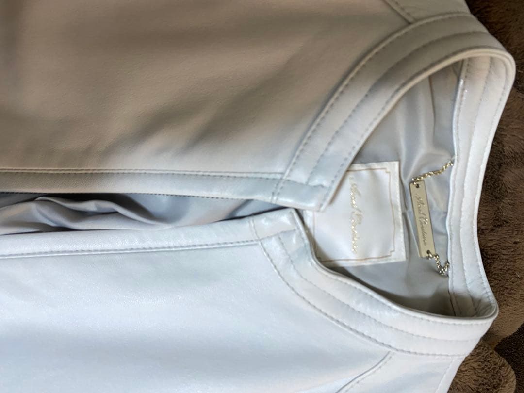 アンドクチュール ノーカラーレザージャケット 最終値下げ www