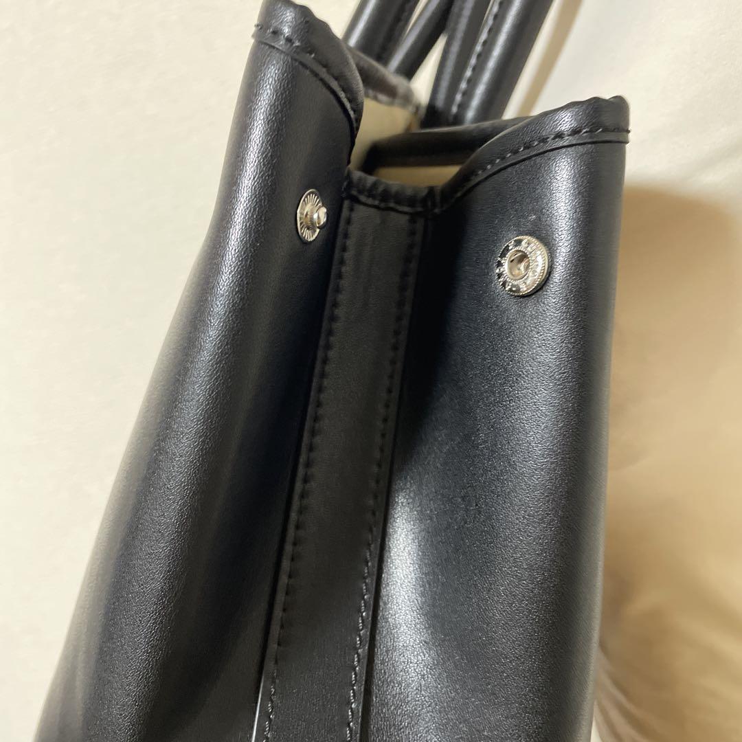 ゴールドメン黒 レザートートバッグ