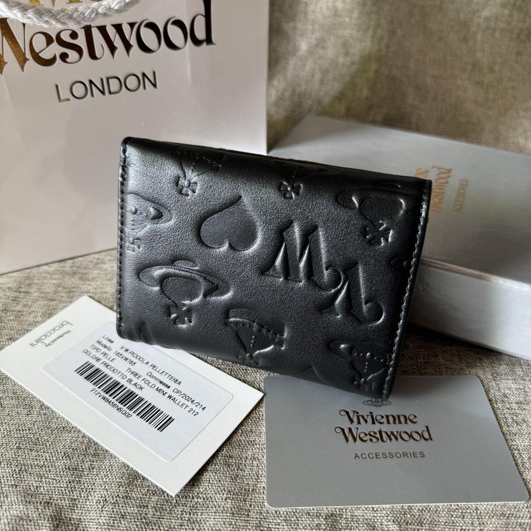 黒・箱付 Vivienne Westwood ☆ mini三つ折り財布 - メルカリ