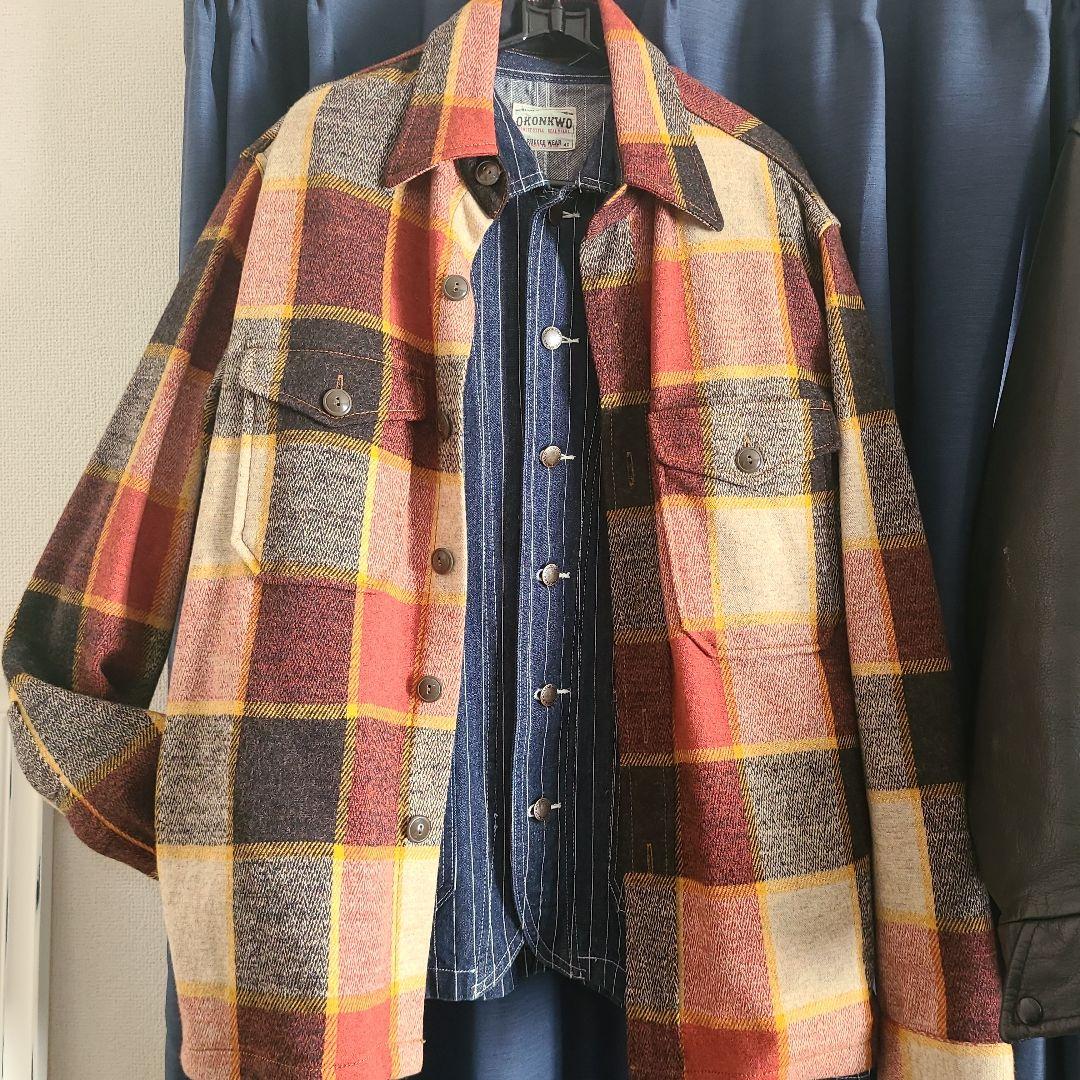 BEAMS　ニットジャケットシャツ　ダウンシャツ　ネルシャツ　オンブレシャツ