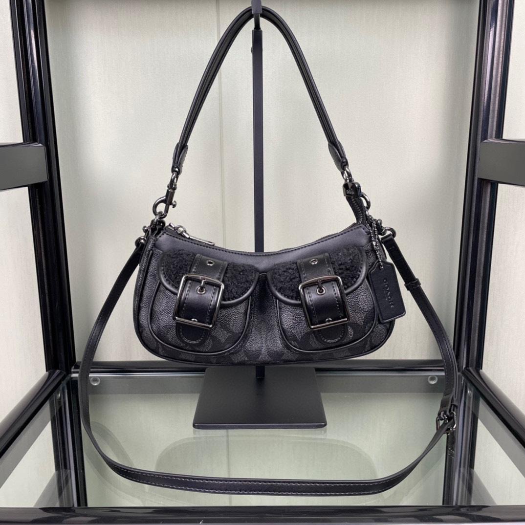 【春新作】COACH 復古デニム肩 耐重3WAY