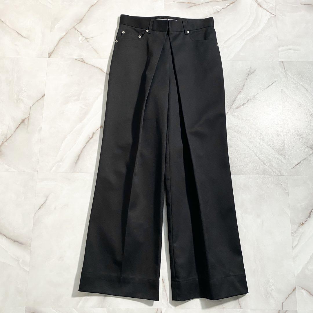 A16601 極美品 ジョンローレンスサリバン ワイドトラウザーズラップパンツ