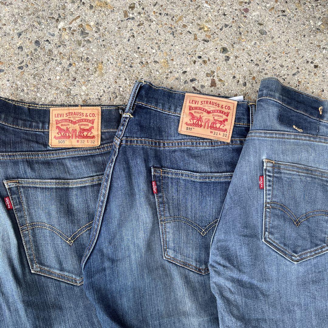 Levi’s デニムパンツ　まとめ売り　リーバイス　端切れ　リメイク　古着　卸売