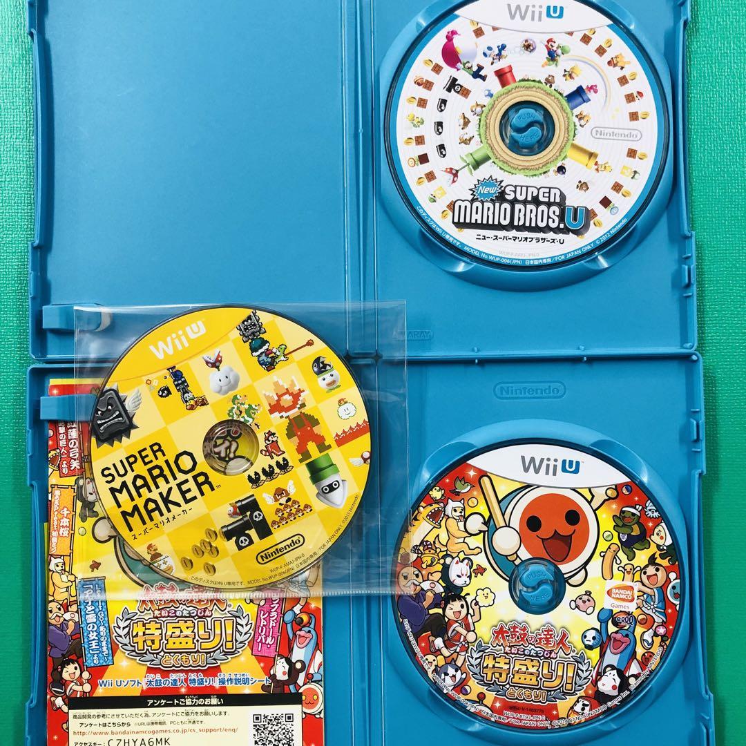 Disc美品 Wii U スーパーマリオ 太鼓の達人 特盛り マリオ