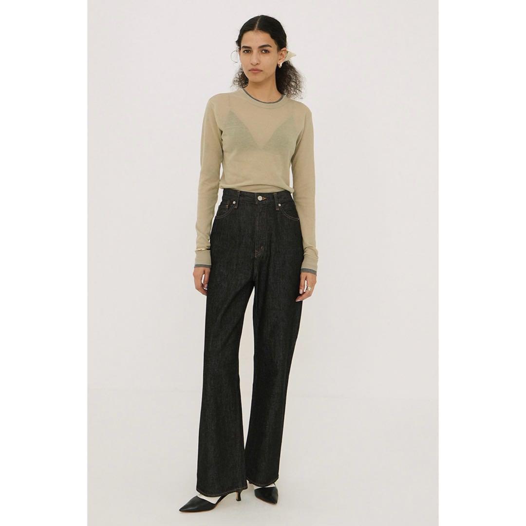 CLANE クラネ W FACE BICOLOR SHEER CARDIGAN
