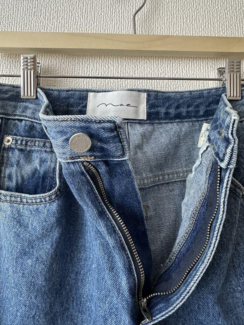 na.eナエWide Loose Jeans Deep Blue long 長丈
