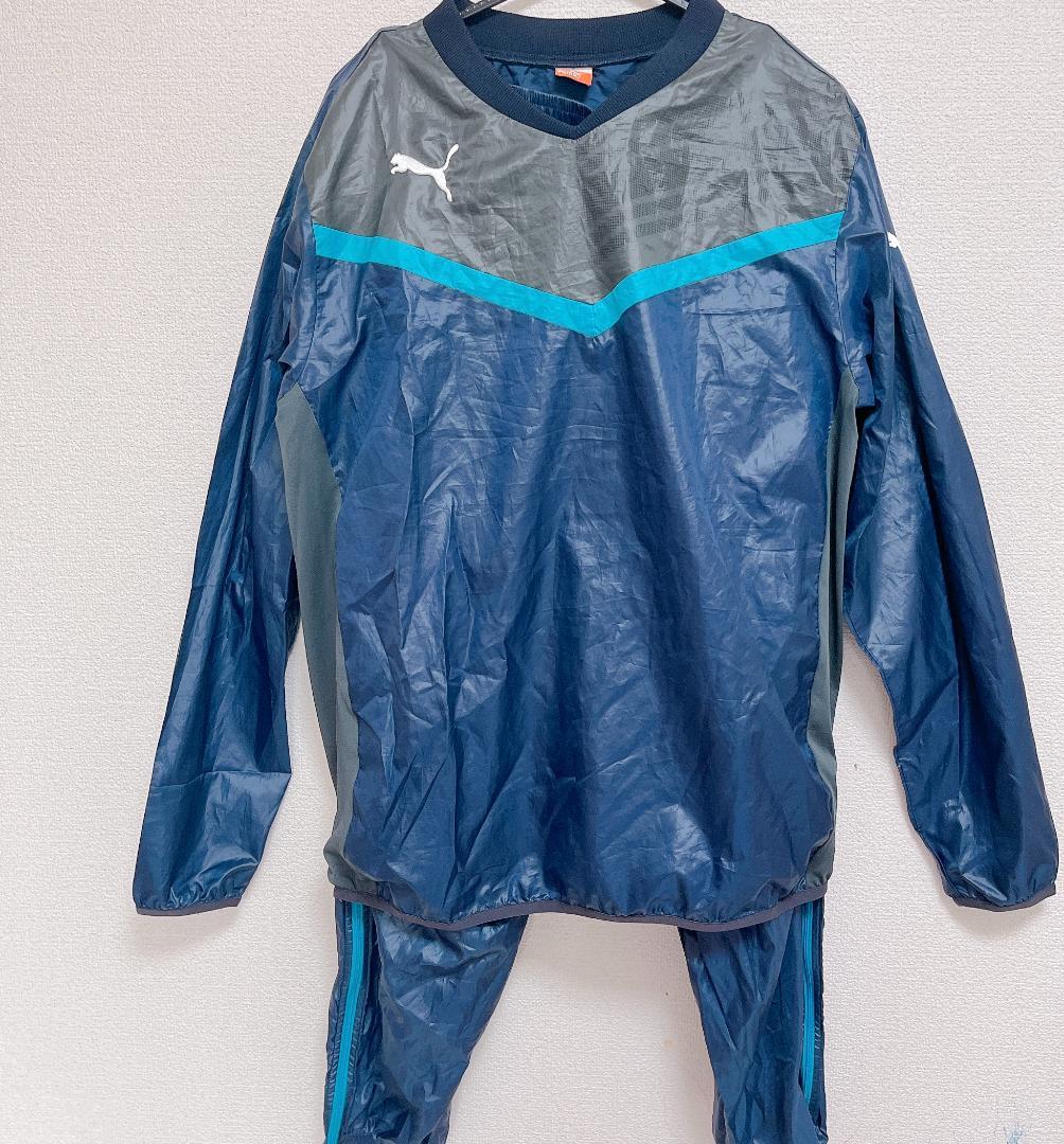 【美品】Puma L ウィンドブレーカー ネイビー ナイロンジャージセットアップ