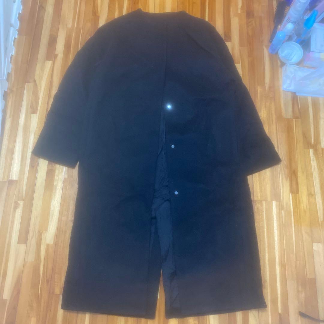 ブラックロングコートM