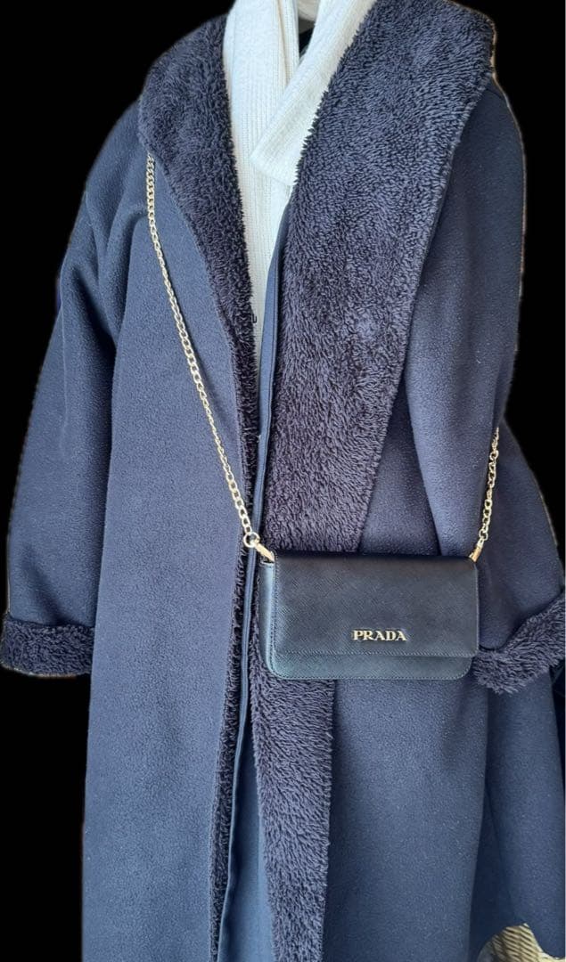 プラダ PRADA サフィアーノ レザー ブラック 黒 クラッチ ショルダー プラダ PRADA サフィアーノ レザー ブラック 黒 クラッチ ショルダー