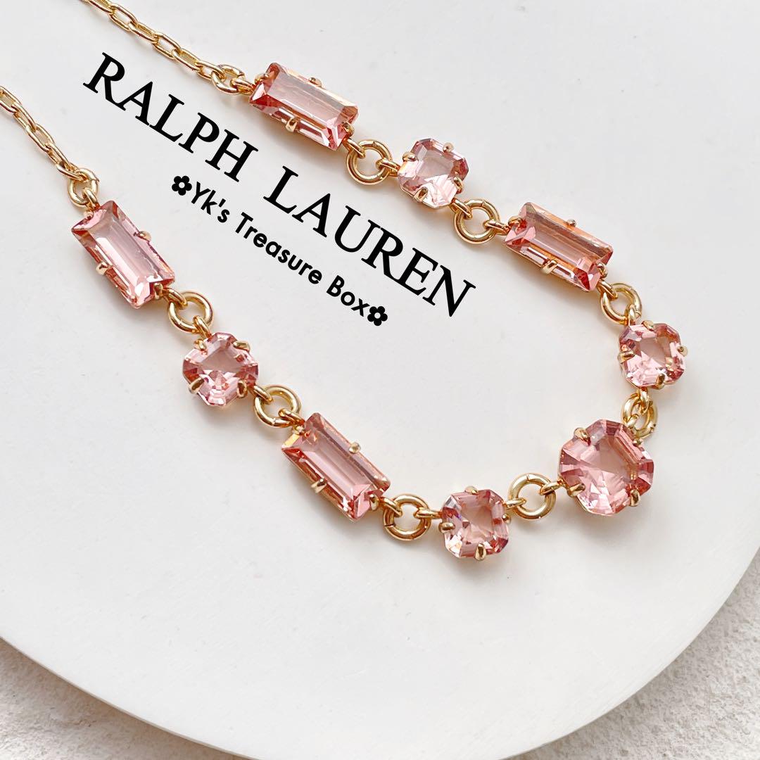 NEW★Ralph Lauren★クリスタル・ビーズボロブレスレット U910/RALPH LAUREN/新作/ピンククリスタルゴールドブレスレット
