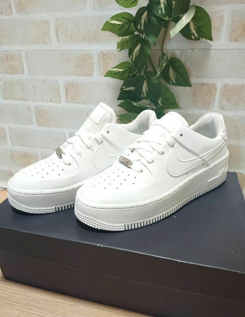 NIKE AIR FORCE 1 エアフォース1 ホワイト 23㎝ セージロー NIKE AIR FORCE 1 エアフォース1 ホワイト 23㎝ セージロー