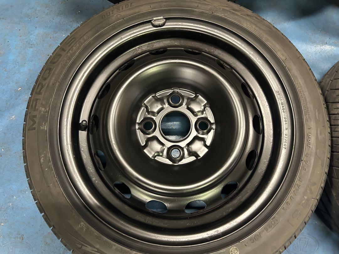 165/55R14 14×6J 4H +45鉄ホイールセット　マツダ純正　軽カー