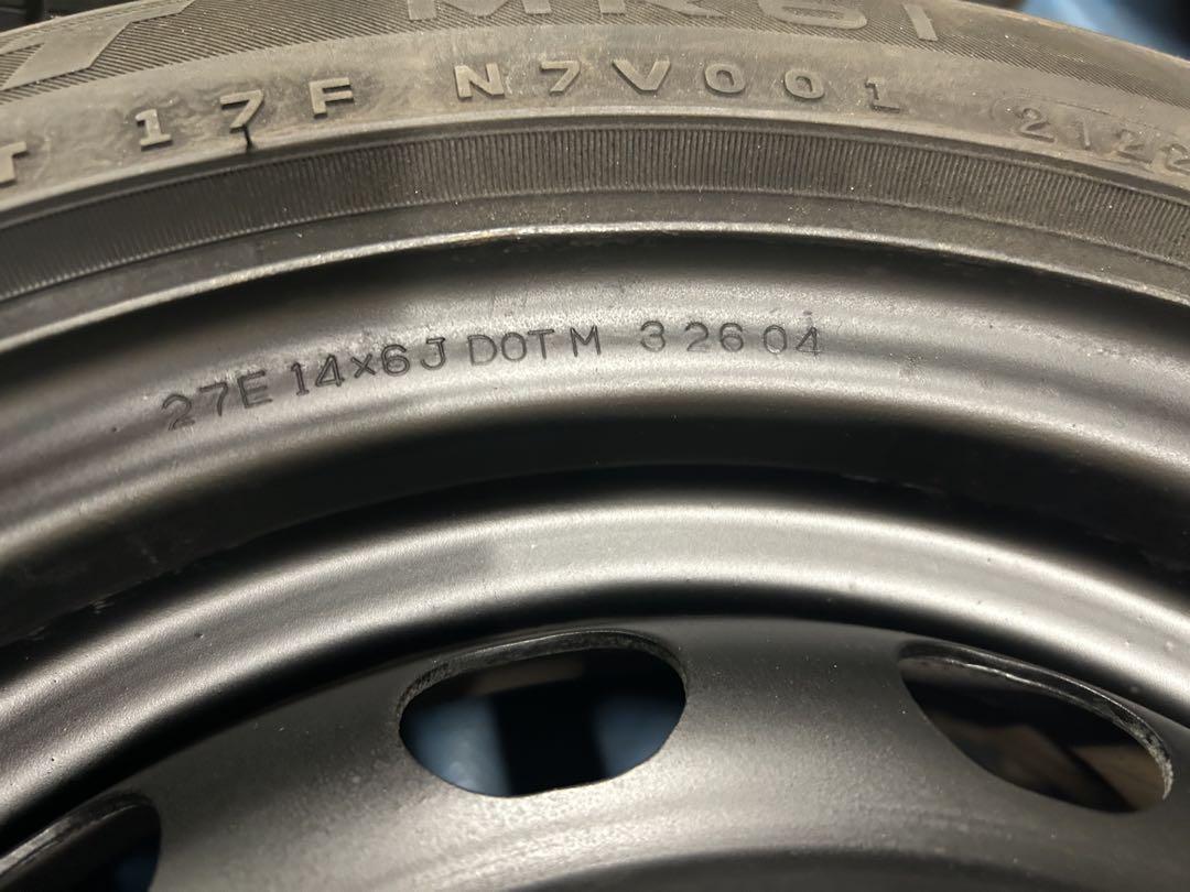 165/55R14 14×6J 4H +45鉄ホイールセット　マツダ純正　軽カー