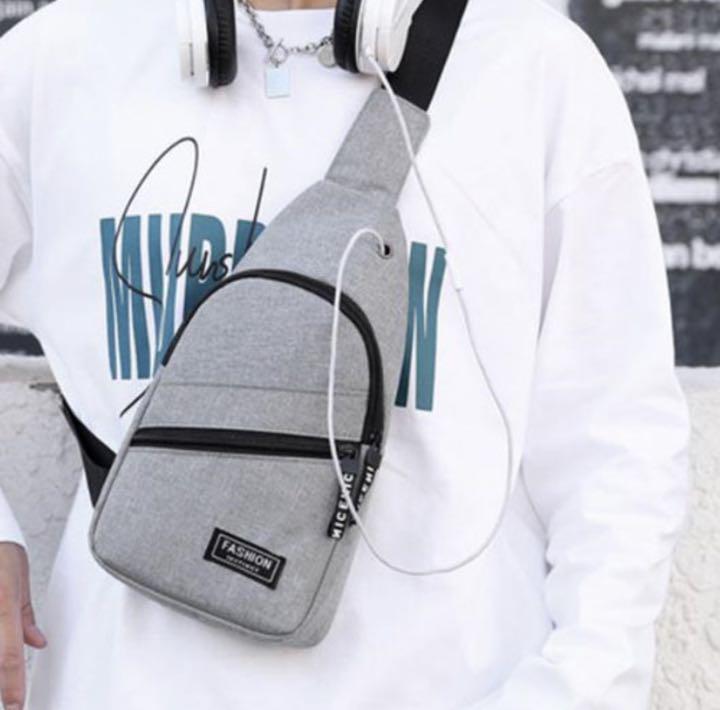 グレー バック メンズ 灰 肩掛けカバン 韓国 インスタ おしゃれ カバン メルカリ