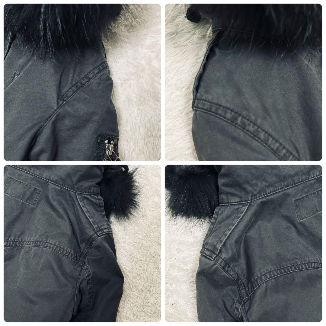 y2k バーバリー ブルーレーベル モッズコート ノバチェック ファー 黒 M y2k バーバリー ブルーレーベル モッズコート ノバチェック ファー 黒 M