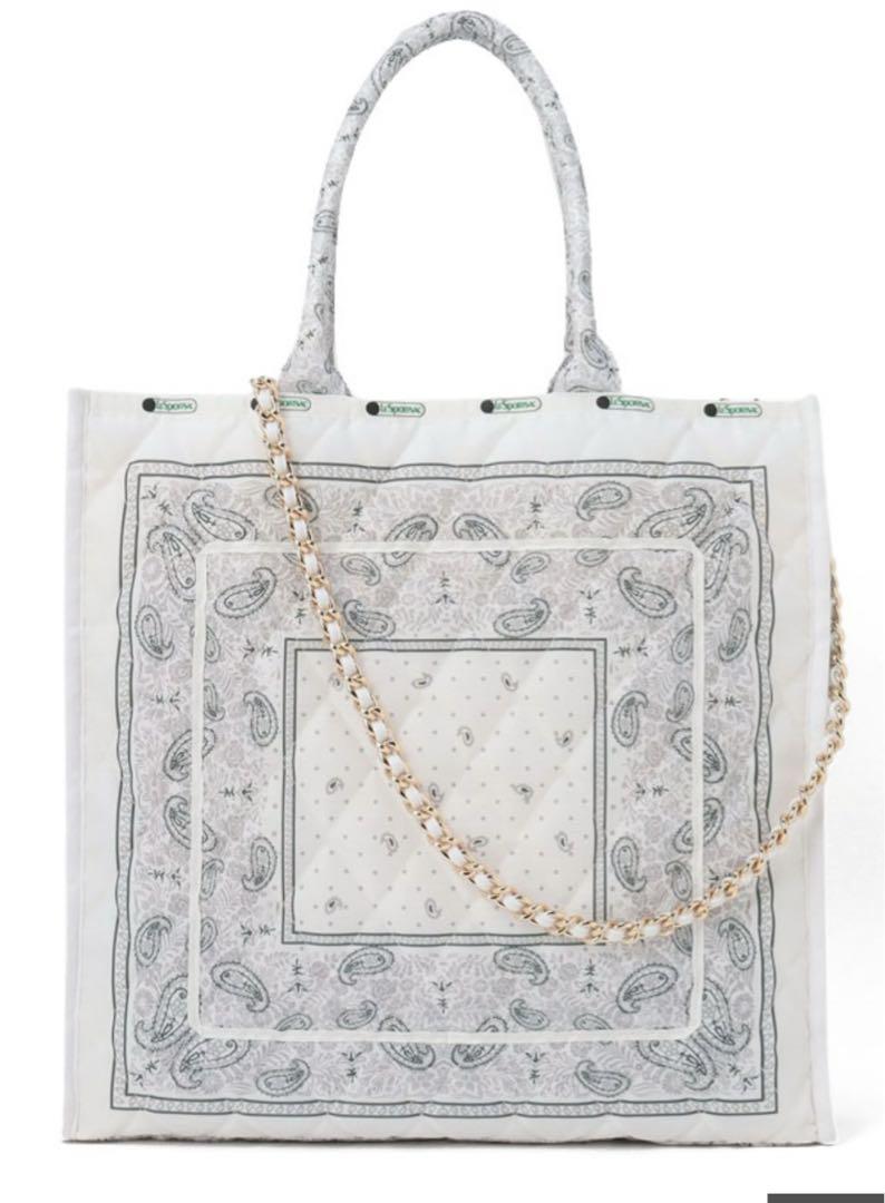 レスポートサック LG CHAIN QUILT TOTEバンダナホワイト L