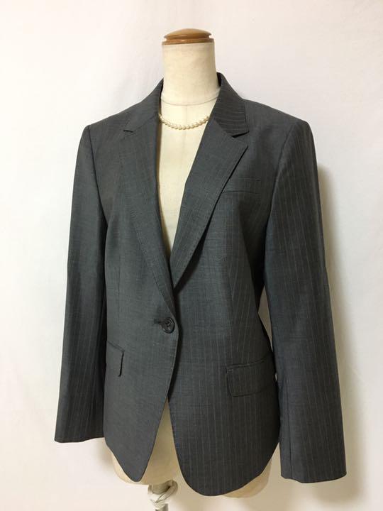 福袋安いいね半額ストア J611新品♪23区BAHARIYEウールストライプジャケット15号￥39600 ジャケット・アウター