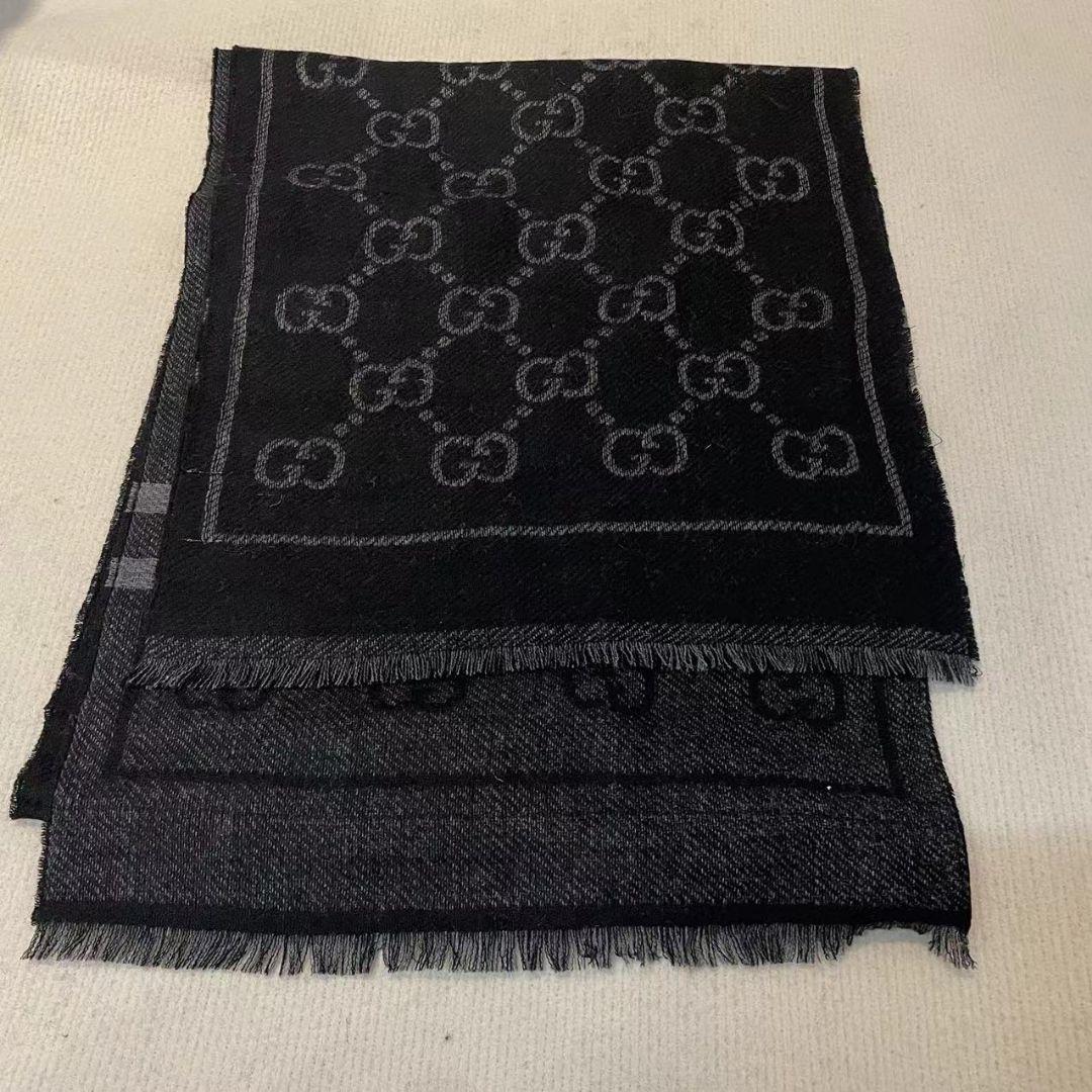 美品 GUCCI グッチ マフラー ストール GGロゴ 黑