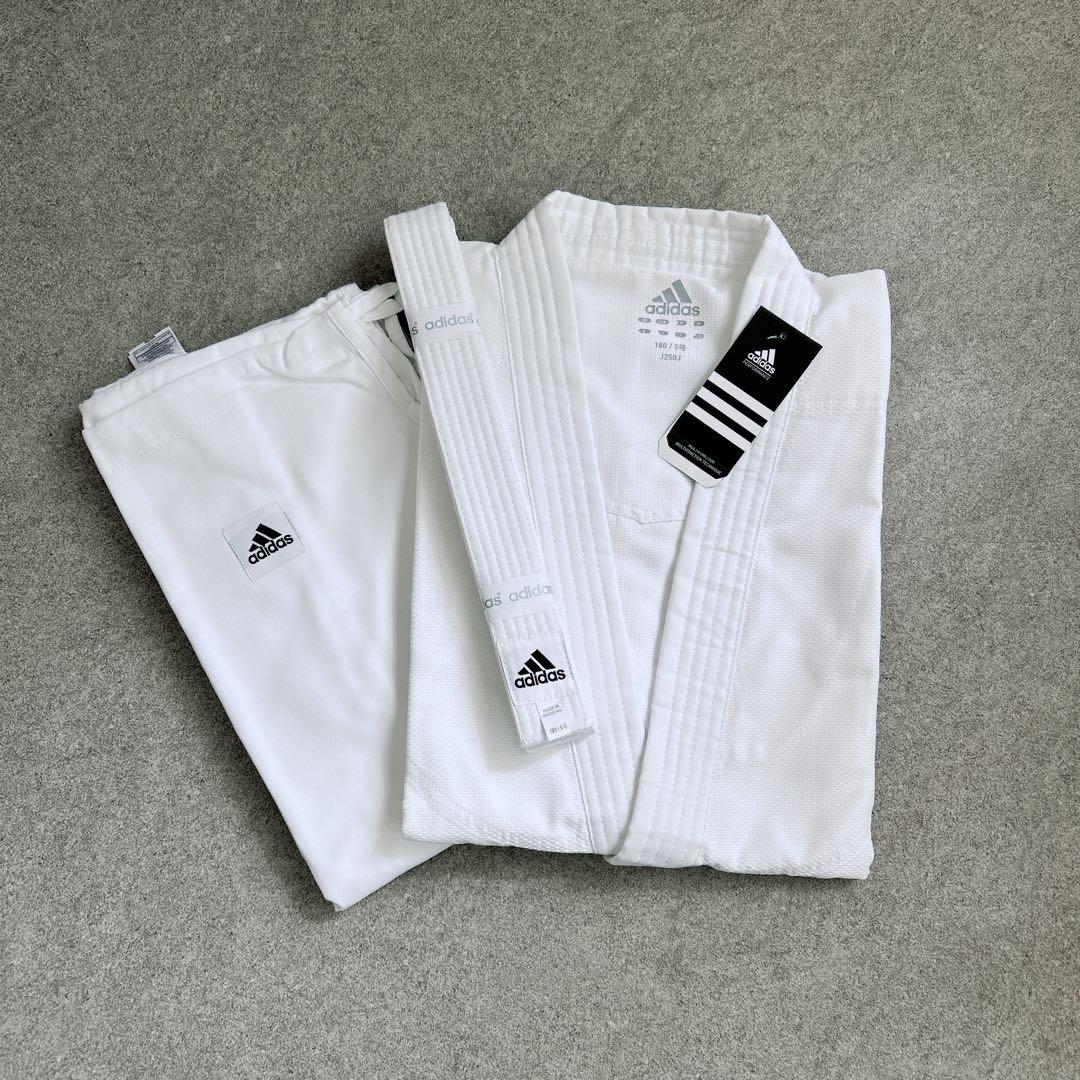 未使用　アディダス　柔道着　上下　帯　3点セット　180 5号　白