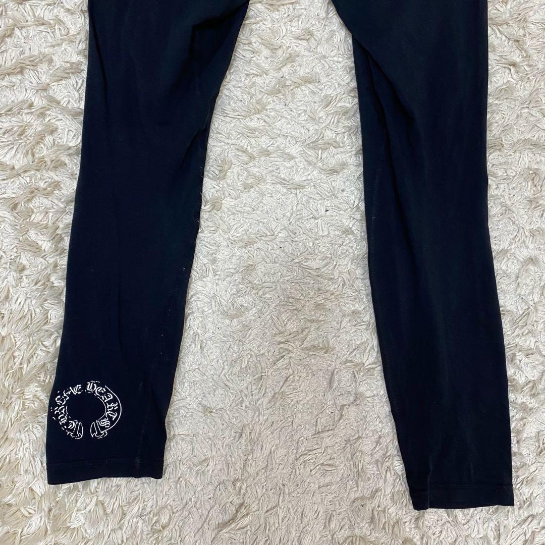 クロムハーツ 刺繍ロゴ レギンス タイツ ブラック　M
