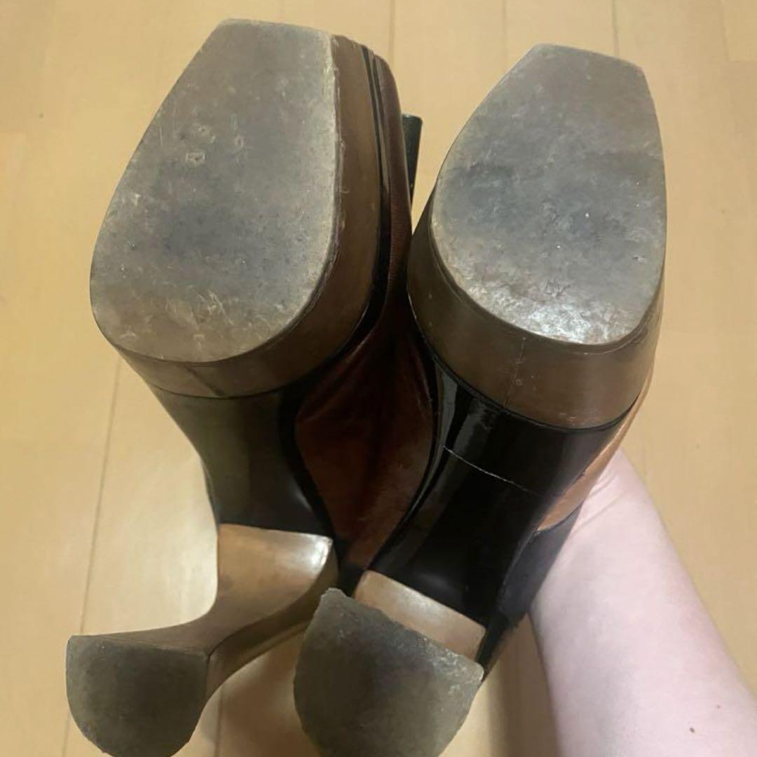 MARNI ブラウン オープントゥ ヒール 中古・古着通販】MARNI (マルニ) ヒールパンプス ブラウン