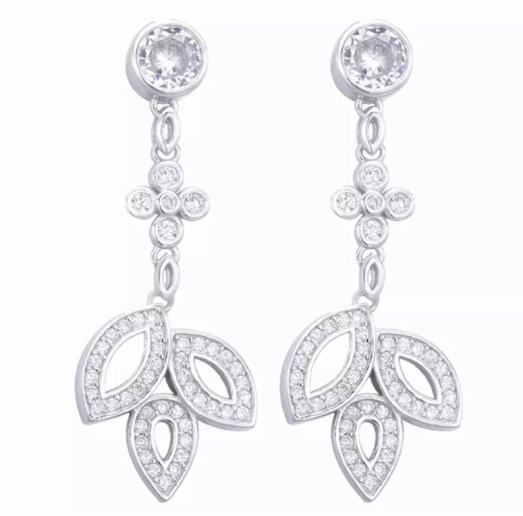 至高✨ハイクオリティ ダイヤモンド シルバー ピアス✨イヤリング 至高✨ハイクオリティ ダイヤモンド シルバー ピアス✨イヤリング