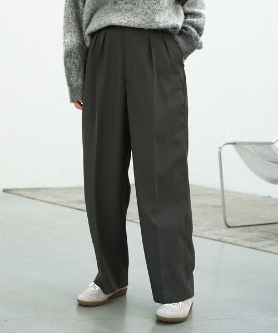 ジャケット・アウター HIGHTWISTEDGABAWJACKET WIDE TUCK SLACKS