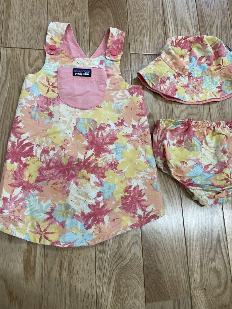 patagonia 12〜16M ベビー水着セット 花柄 帽子付き