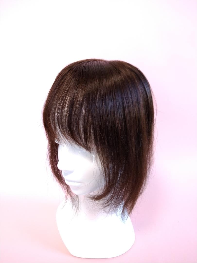 ぷに様専用】新品前髪あり・人毛100%ワイドトップカバーウィッグ-