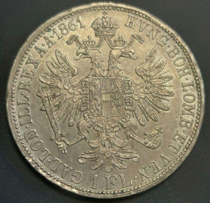 オーストリア帝国 1861年 フランツ・ヨーゼフ1世 1フローリン